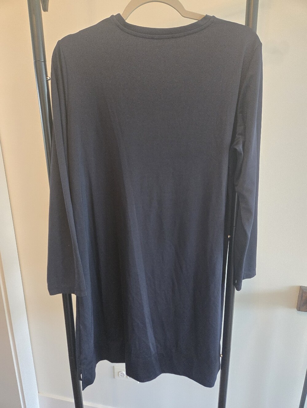 Alia Navy Blue Long Sleeve Tunic Dress Size US 8 / UK 12 Modest Casual Stretch - Picture 4 of 4